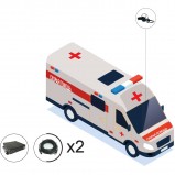 IPTRONIC Комплект видеонаблюдения для автомобилей скорой помощи под ПП №969 (онлайн HDD+SD) - Видеонаблюдение оптом