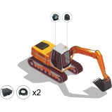 Комплект видеонаблюдения для строительной техники под ПП № 969 (онлайн HDD+SD) - Видеонаблюдение оптом