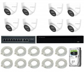  - Комплект камер видеонаблюдения для дома и улицы на 8 IP-камер(HDD KIT 3) IPEYE + подарочная карта IPEYE на 500р