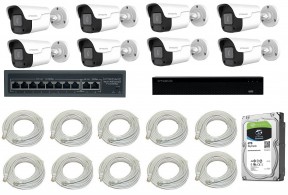  - Комплект камер видеонаблюдения на 8 IP-камер(HDD KIT 2) Ivideon
