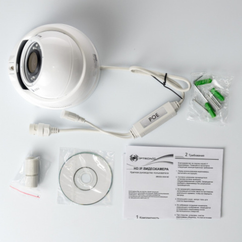 Установка карты памяти в купольную камеру IPTRONIC 